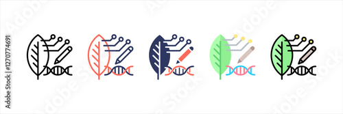 Synthetic Biology Multistyle Icon Set