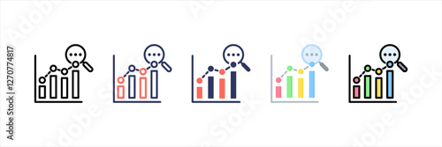 Predictive Analytic Multistyle Icon Set