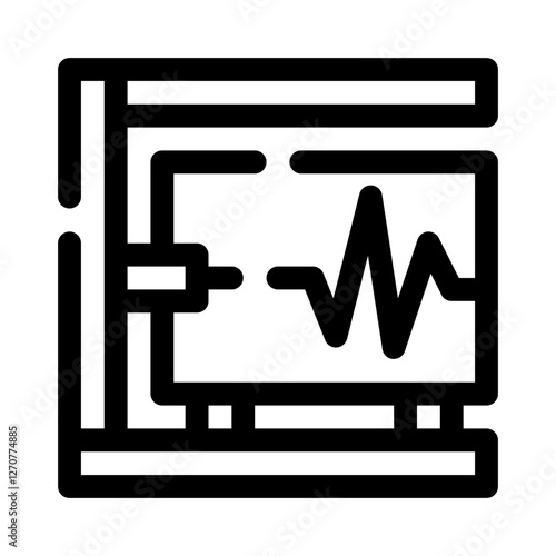 Seismograph line icon