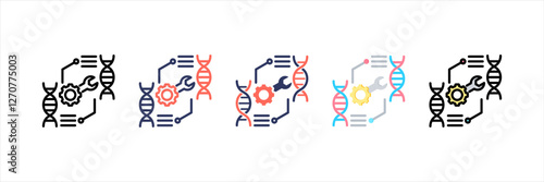 Biohacking Multistyle Icon Set