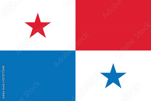 Panama national flag with Actual Measurement