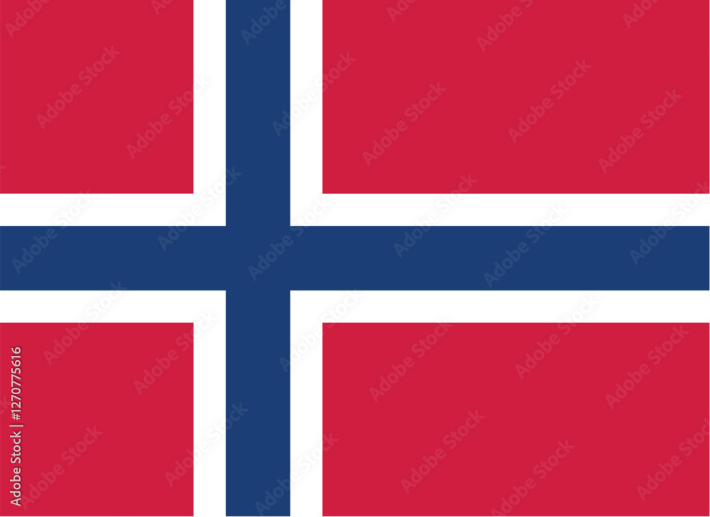 Norway national flag with Actual Measurement Norway national flag with Actual Measurement