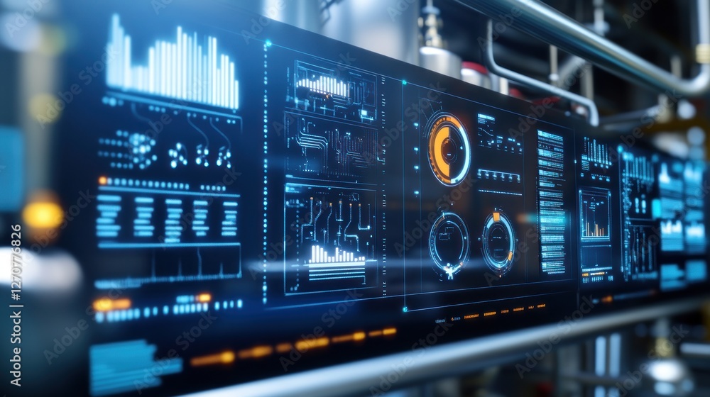 Industrial Control Panel Data Monitoring in Factory Industrial Control Panel Data Monitoring in Factory