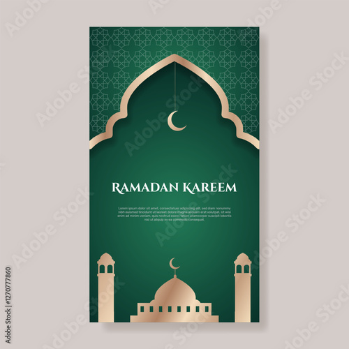 Islamic style social media stories template