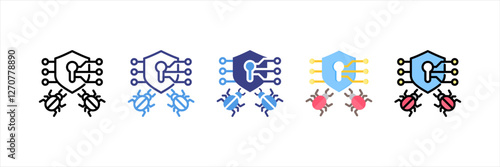 Cyber Threat Multistyle Icon Set