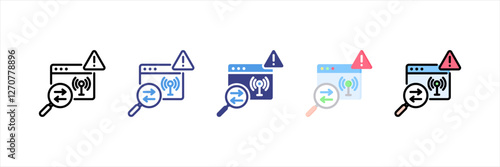 Intrusion Detection Multistyle Icon Set