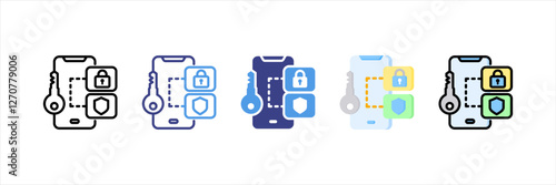 Two Factor Authentication Multistyle Icon Set