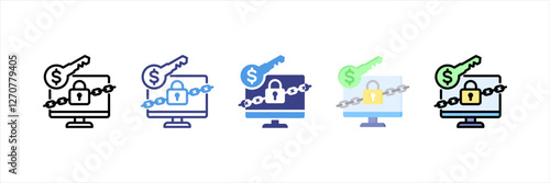 Ransomware Multistyle Icon Set