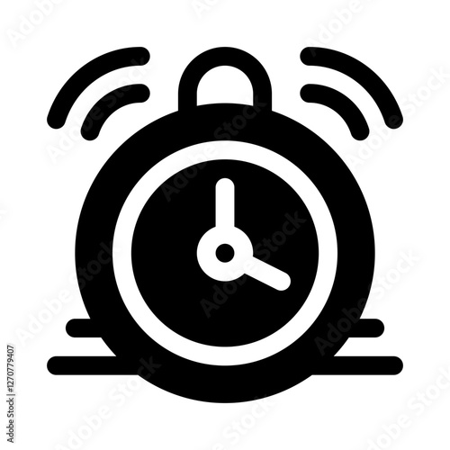 Clock with Tremor glyph icon