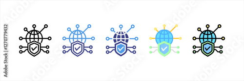 Network Security Multistyle Icon Set