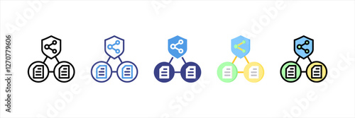 File Transfer Multistyle Icon Set