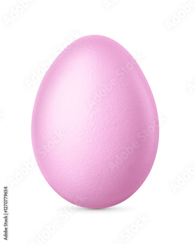 Bild auf Leinwand One pink Easter egg isolated. Transparent PNG image.