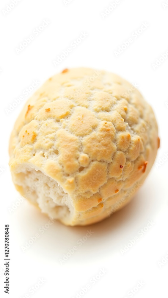 Delectable closeup of a bread roll showcasing unique texture and golden crust Delectable closeup of a bread roll showcasing unique texture and golden crust