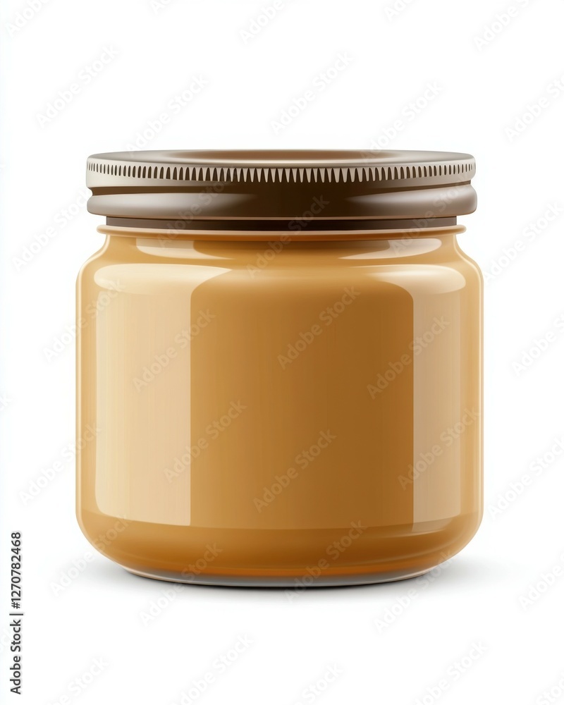 Peanut Butter Jar. Small Container with Copy Space for Label Design Peanut Butter Jar. Small Container with Copy Space for Label Design
