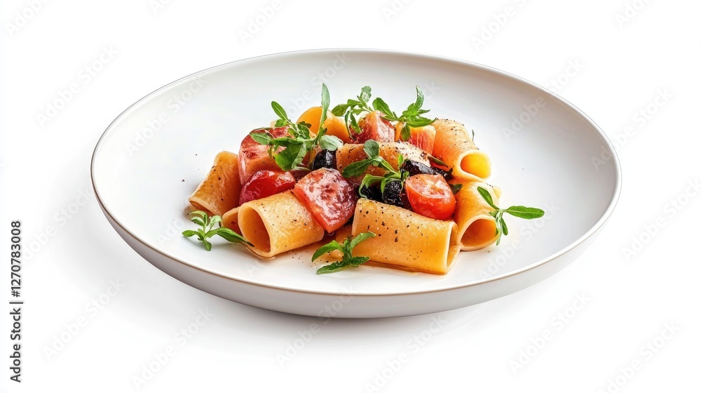 Delicious Italian Pasta Dish with Tomatoes and Olives Delicious Italian Pasta Dish with Tomatoes and Olives