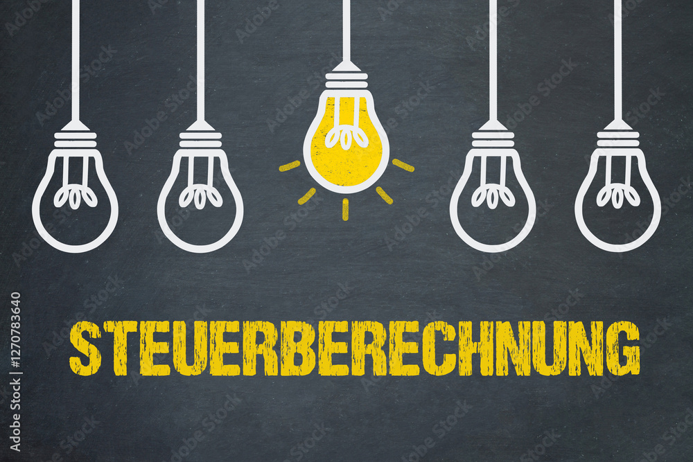 Fototapeta premium Steuerberechnung 