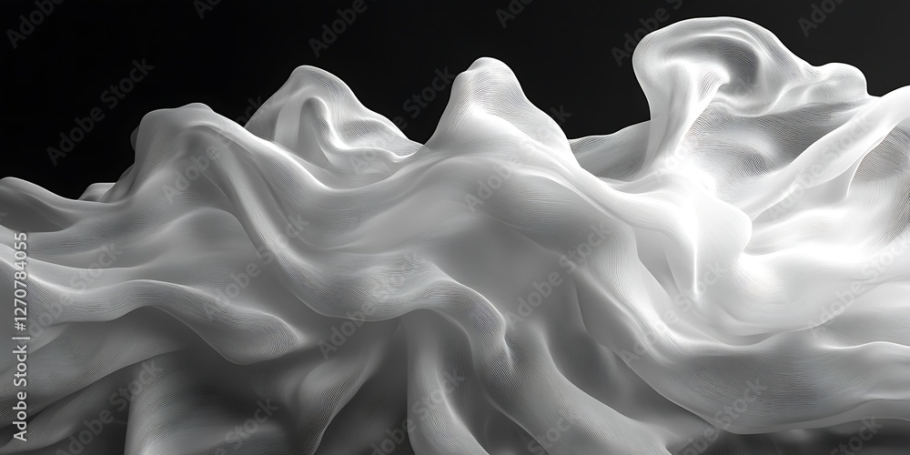 Obraz premium Abstract White Fabric Drape (7)