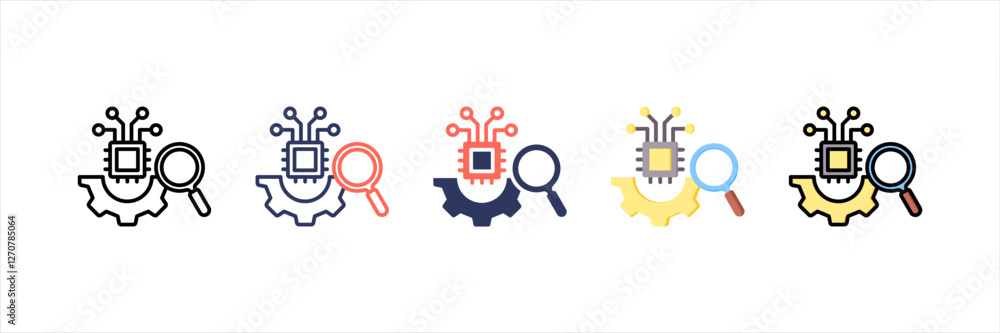 Research Multistyle Icon Set Research Multistyle Icon Set