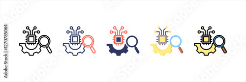 Research Multistyle Icon Set