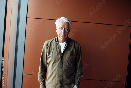 Portrait of a senior male architect in an office setting photo