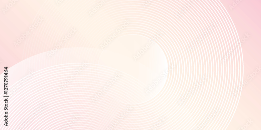Fototapeta premium ABstract banner background, pastel colorful, pink and yellow gradations. Circle effect simple modern abstract
