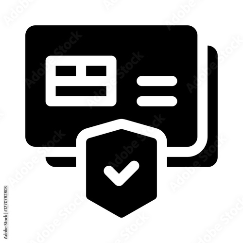 Secure payment glyph icon