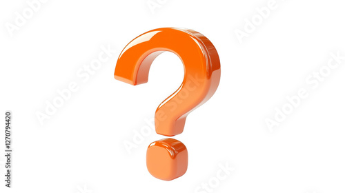 Plakat Orange 3D Question Mark Image