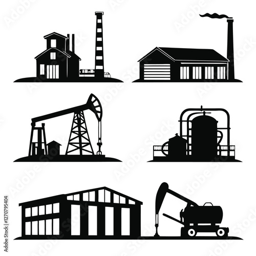 Industrial Building Silhouettes Pack