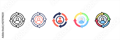 Customer Retention Multistyle Icon Set