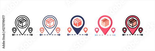 Brand Positioning Multistyle Icon Set