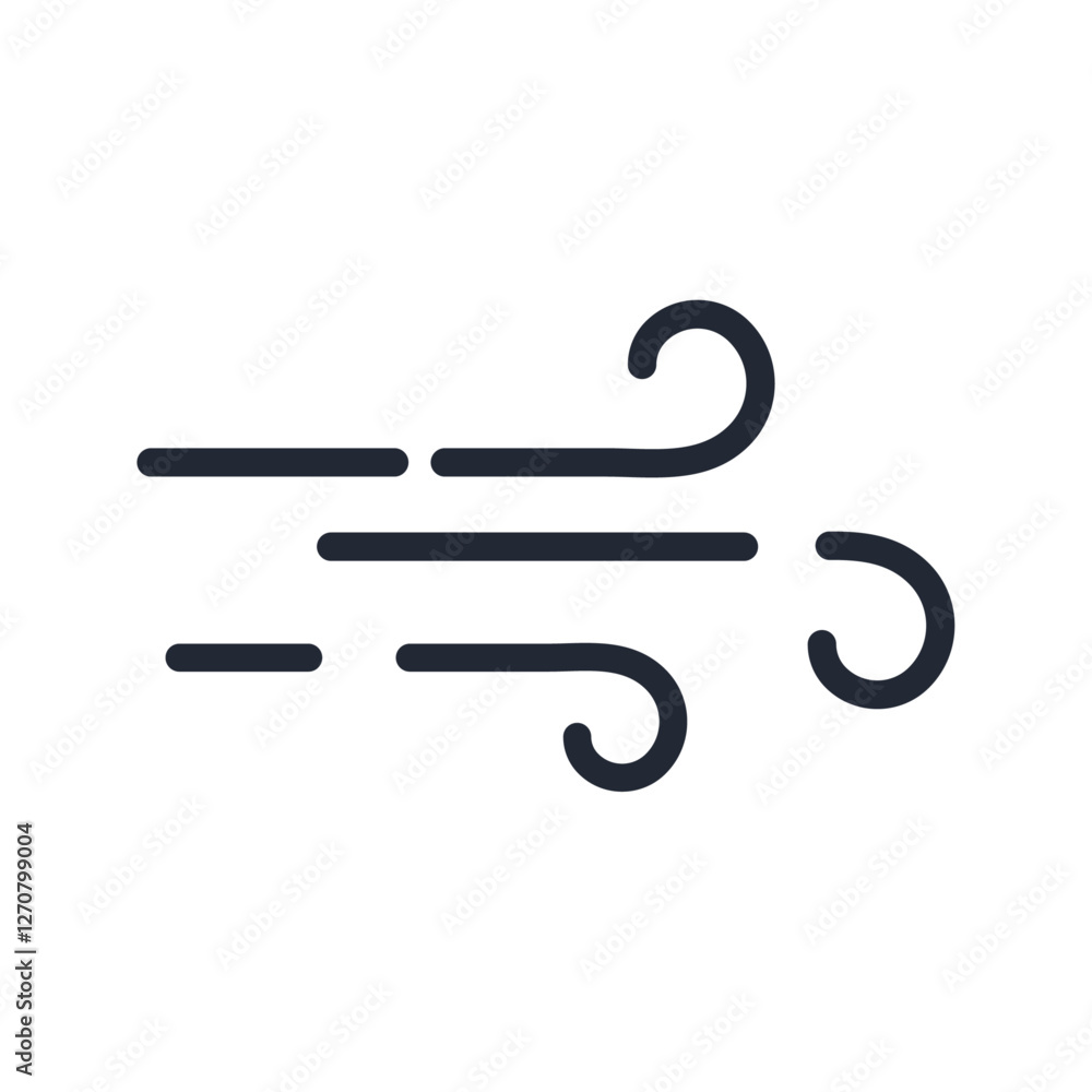 Simple wind lineal icon,pixel perfect, weather cast element Simple wind lineal icon,pixel perfect, weather cast element