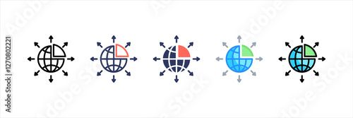 Market Expansion Multistyle Icon Set