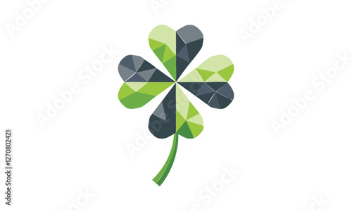 A clean, flat vector of a three-leaf shamrock with smooth curves.