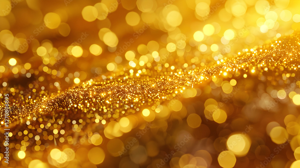 Golden shimmering abstract background with sparkling light effects creating a festive atmosphere Golden shimmering abstract background with sparkling light effects creating a festive atmosphere