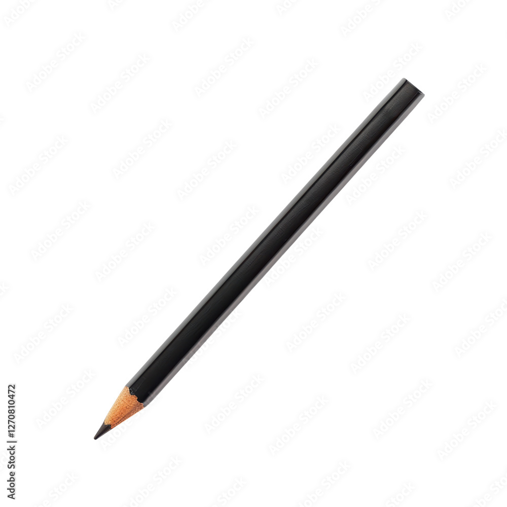 Black pencil against a dark background Black pencil against a dark background