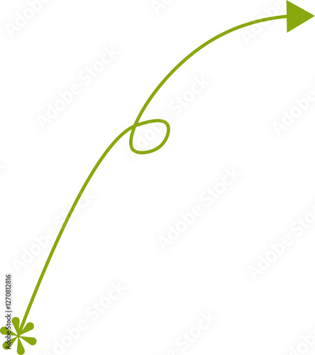 Elegant curvy Arrows on Isolated White