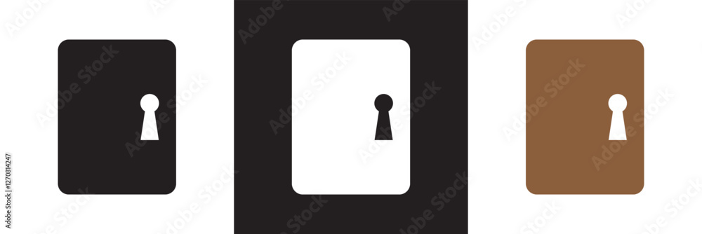 Locked door icon. isolated on white and black background. Vector illustration. EPS 10 Locked door icon. isolated on white and black background. Vector illustration. EPS 10
