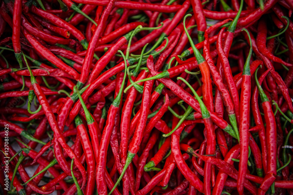 Red chilies available in traditional markets.