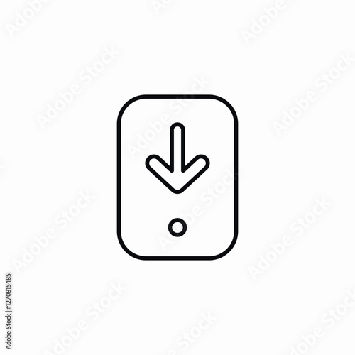 mobile download app icon vector sign