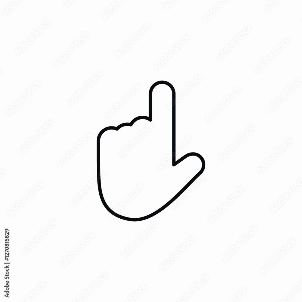 hand pointer click icon vector sign hand pointer click icon vector sign