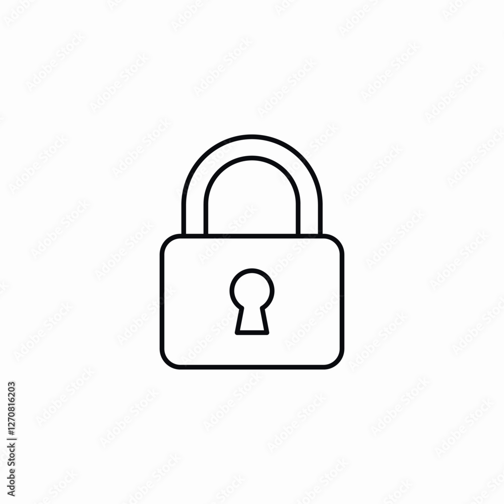 lock security protection icon vector sign lock security protection icon vector sign