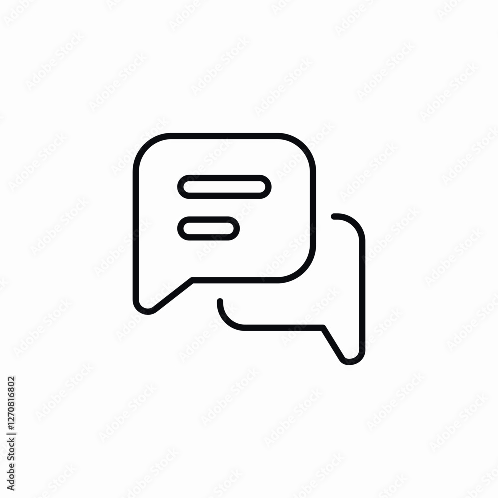 chat message bubble icon vector sign chat message bubble icon vector sign