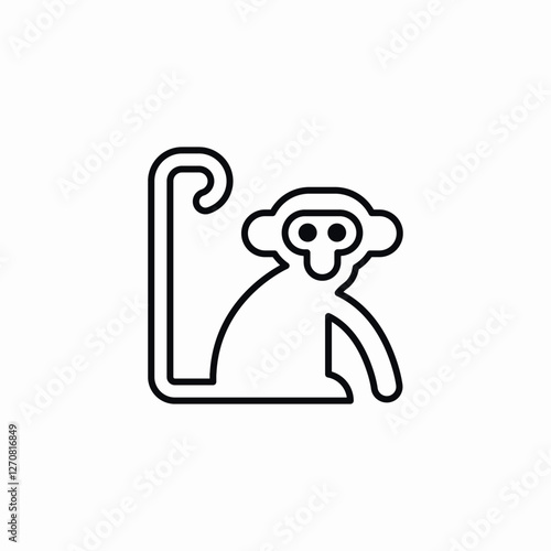 monkey icon vector sign