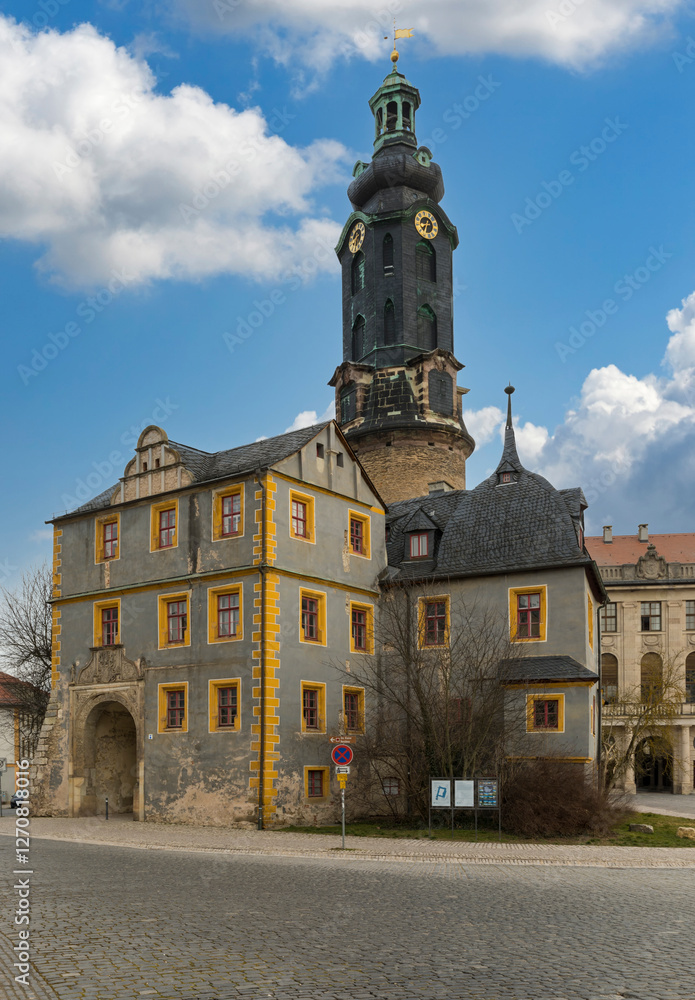 Fototapeta premium Bastille and tower of City Castle at Weimar