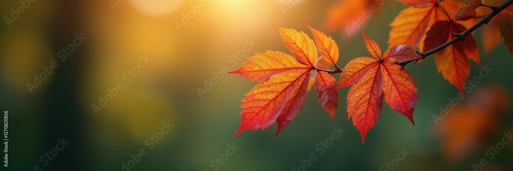 Fading leaves on a branch with no leaves left, nature, last leaves, foliage Fading leaves on a branch with no leaves left, nature, last leaves, foliage