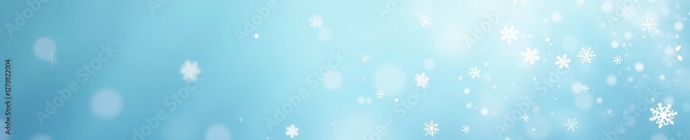 Softly falling snowflakes on a pale blue background, winter wonderland, gentle descent, abstract background Softly falling snowflakes on a pale blue background, winter wonderland, gentle descent, abstract background