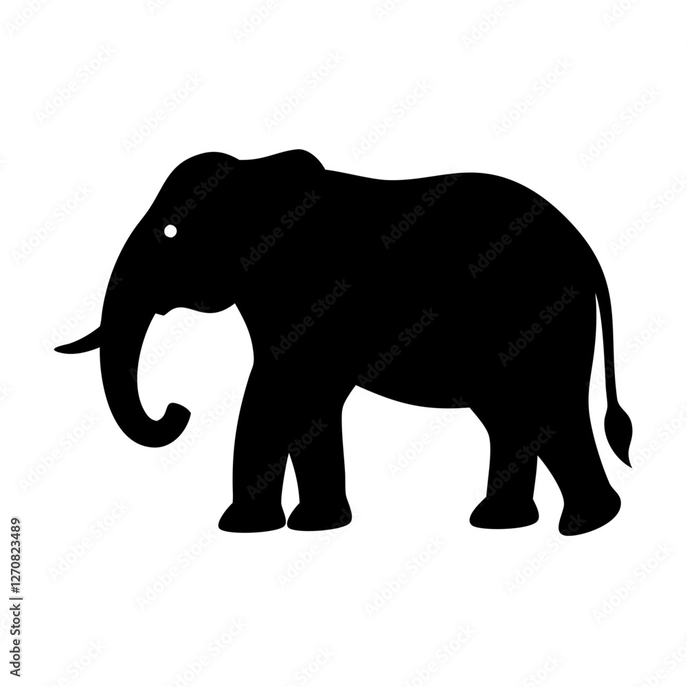 Elephant Silhouette Vector: Wildlife and Nature Illustration Elephant Silhouette Vector: Wildlife and Nature Illustration