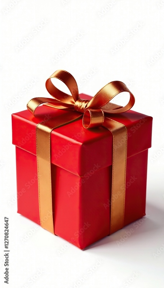 Red and gold gift bow on a white background isolated, isolated element, gold ribbon, colorful Red and gold gift bow on a white background isolated, isolated element, gold ribbon, colorful