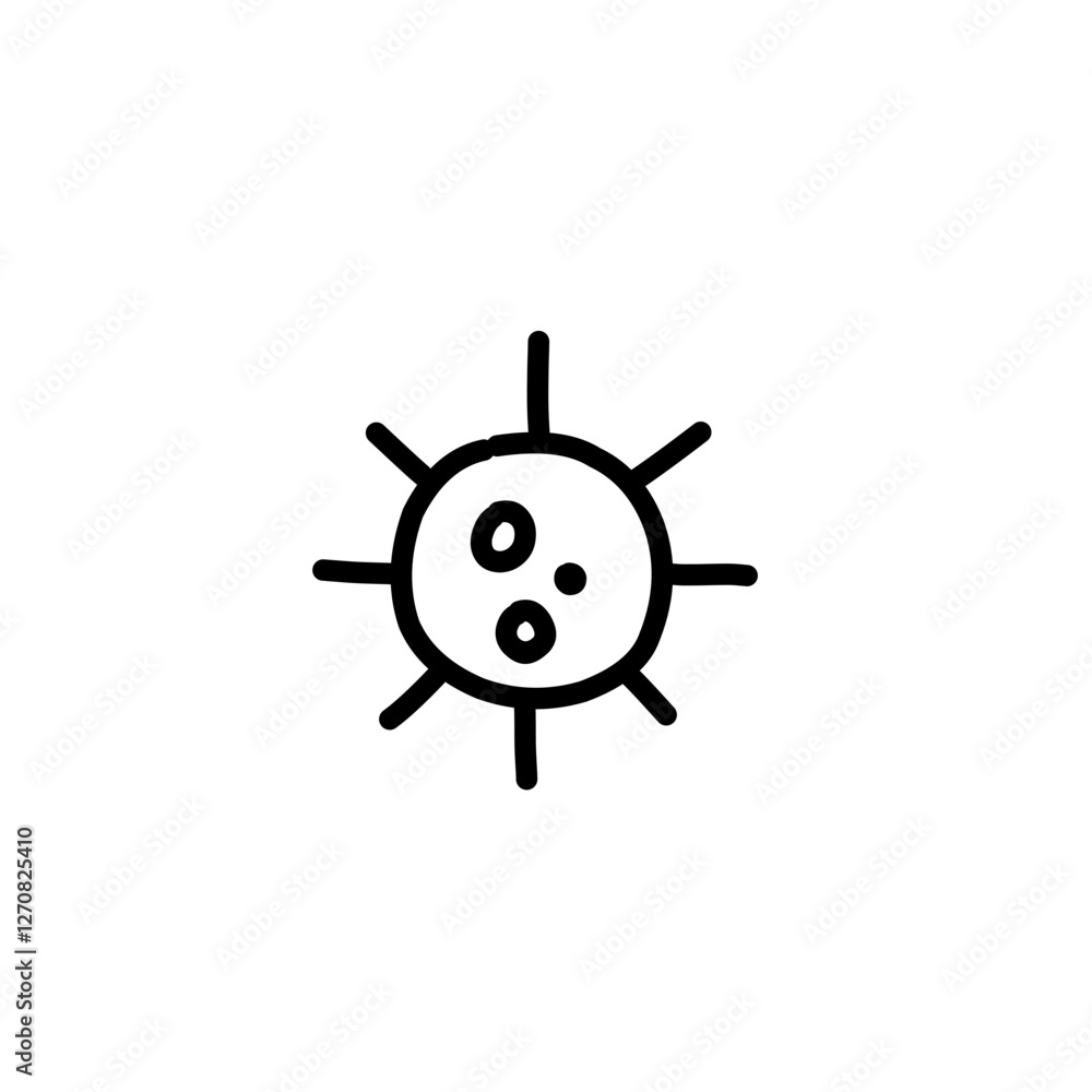 Obraz premium bacteria and viruses icon