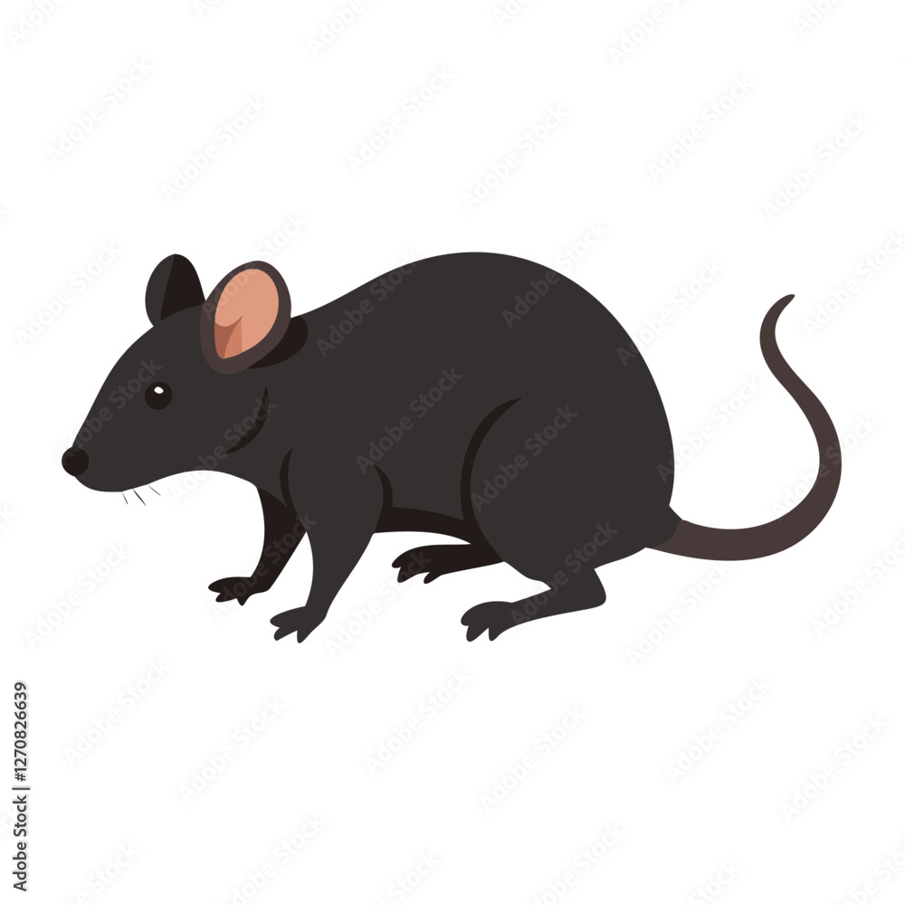 Obraz premium Cartoon Rat Vector Design for Creative Projects